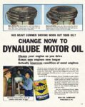 1955 Change Now To Dynalube Motor Oil. Sunoco
