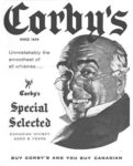 1961 Corby's. Unmistakably the smoothest of all whiskies...