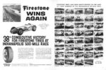 1961 Firestone Wins Again. 38th Consecutive Victory For Firestone Tires At Indianapolis 500-Mile Race