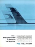 1961 now... three jets weekly to and from the Near East. Lufthansa