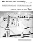 1962 90% of all oil company product research in Canada is done by Imperial. Esso