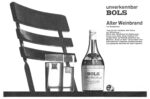 1962 unverkennbar Bols. Alter Weinbrand mit Sodawasser