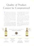 1963 Quality of Product Cannot be Compromised. Seagram's VO