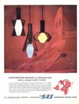 1963 Scandinavian Modern is a Wirkkala lamp ...and an unusual touch in travel. SAS Scandinavian Airlines