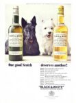1965 One good Scotch deserves another! Black & White