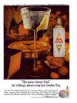 1965 'The goose hangs high,' the Gilbey's pours crisp and London Dry