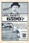 1966 Opel Kadett 1000. Hämmästyttävän edullinen! Käykää koeajolla - toteatte kaikki edut itse!