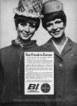 1968 Fast Friends to Europe. BI Braniff International & Pan Am