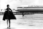 1971 An Aeroflot flight attendant and Ilyushin Il-62M