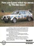 1981 Talbot Sunbeam. Now you know what we mean by 'On the move'