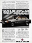 1981 Talbot Tagora. Der Neue Talbot, Fortschritt, Der Freude Macht