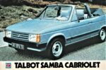 1982 Talbot Samba Cabriolet