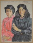 1985 Nasrin and Shaimo. Activists of the Youth Organization by Nikolai Solomin