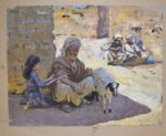 1987 Grandfather and Granddaughter by Nikolai Solomin