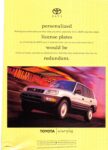 1998 Toyota RAV4, personalized license plates would be redundant