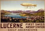 1910 Lucerne. First Swiss Airship-Station - Daily Ascensions -