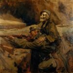 1917 Soldat und Tod by Hans Larwin