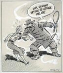 1939 Aha, Villain! Trying To Attack Me, Eh. Russia vs Finland by Herbert Lawrence Block