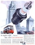 1939 In tangled traffic... You're Safe with Champions