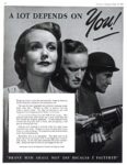 1942 A Lot Depends On You! 'Brave Men Shall Not Die Because I Faltered'