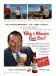 1949 'I've lived in Milwaukee - and I ought to know'... Victor McLaglen. 'Blatz is Milwaukee's Finest Beer!'