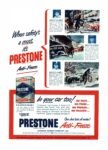 1949 When safety’s a must, it’s Prestone Anti-Freeze