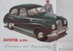 1950 Austin A70 export brochure. Performance and Dependability