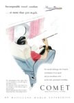 1957 Incomparable travel comfort ... at more than 500 m.p.h. Comet. De Havilland World Enterprise