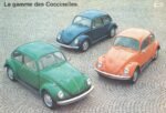 1971 Volkswagen Beetle 1200, 1300 and 1302. La gamme des Coccinelles