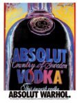 1986 Absolut Warhol. Absolut Vodka