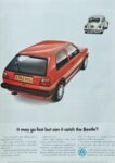 1988 Volkswagen Golf GTi. It may go fast but can it catch the Beetle