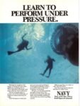 1990 Learn To Perform Under Pressure. Navy. You and the Navy. Full Speed Ahead