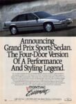 1990 Pontiac Grand Prix Sports Sedan. The Four-Door Version Of A Performance And Styling Legend