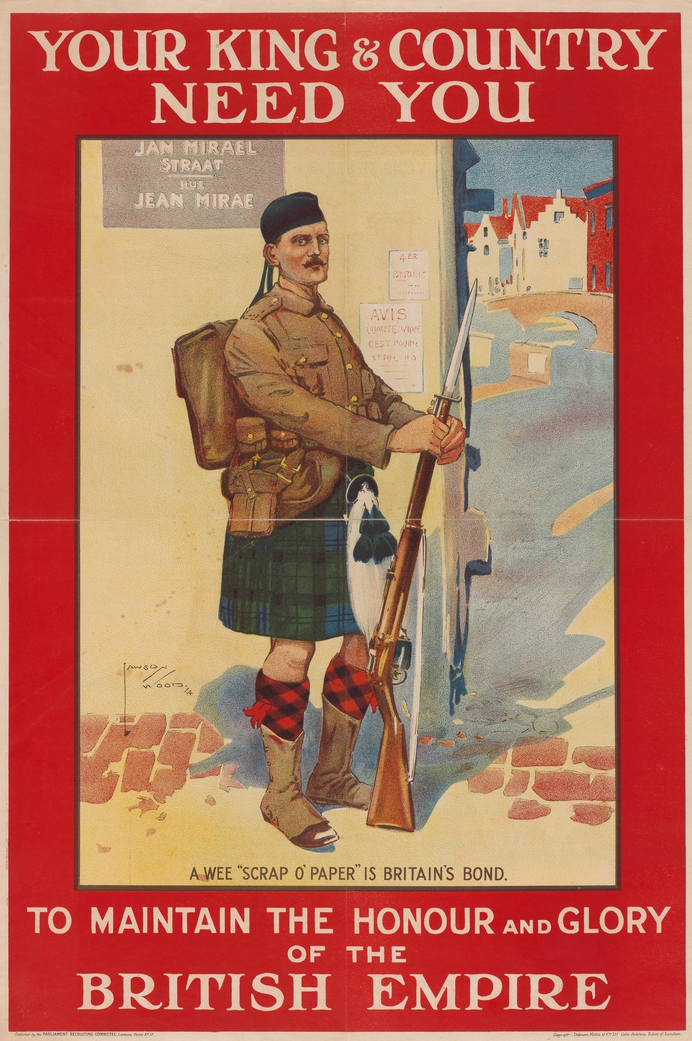1914 Your King & Country Need You To Maintain The Honour and Glory of the British Empire