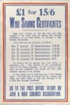 1916 £1 for 15-6 War Saving Certificates