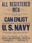 1917 All Registered Men Can Enlist U.S. Navy