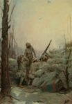 1918 Anti-aircraft machine gunner by Harold Matthews Brett