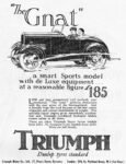 1931 Triumph Gnat ... a smart Sports model with de Luxe equipment... at a reasonable figure £185