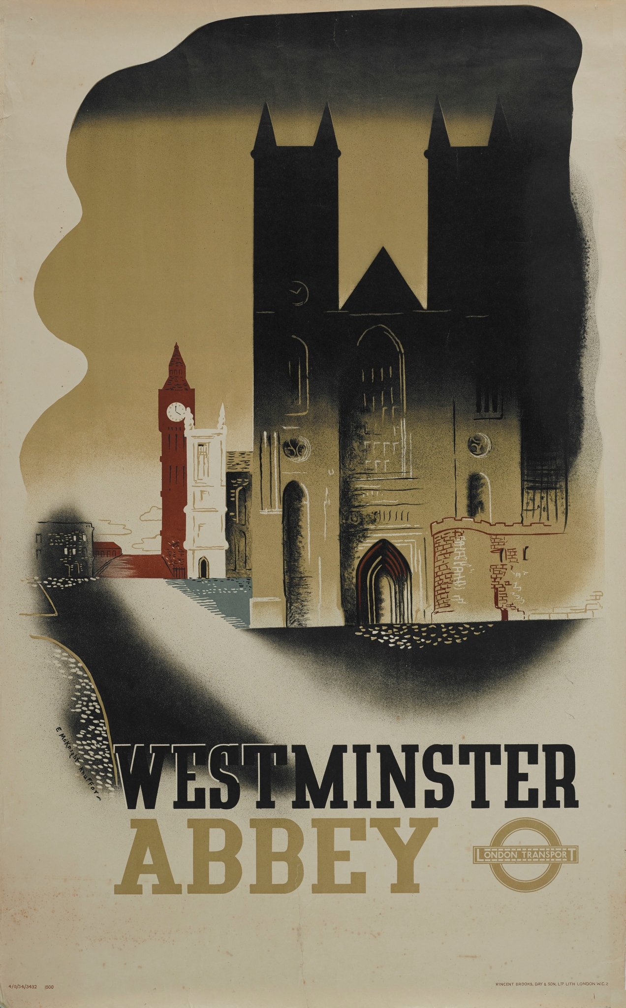 1934 Westminster Abbey. London Underground