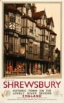 1939 Shrewsbury. Historic Town On The Lovely River Severn England. GWR LMS