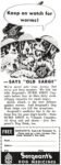 1942 Keep on watch for worms! - Says Old Sarge
