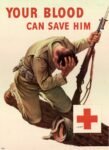 1945 Your Blood Can Save Him. Red Cross