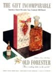 1953 The Gift Incomparable. America's Guest Decanter Now Festively Gift-Boxed. Old Forester