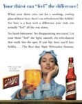 1955 Your thirst can 'feel' the difference! Schlitz