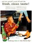 1956 ... and give yourself a quick lift with this fresh, clean taste! Nothing does it like Seven-Up!