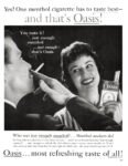 1960 Yes! One menthol cigarette has to taste best - and that's Oasis!