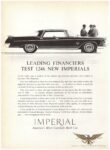 1962 Imperial Crown Four-Door Southampton. Leading Financiers Test 1246 New Imperials