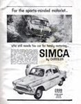1963 Simca Aronde. For the sports-minded motorist... who still needs his car for family motoring...