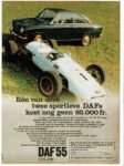 1968 DAF 55 Coupe. Eén van deze twee sportieve DAFs kost nog geen 82.000 fr.