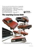 1970 Toyota Corona 1600. You get more punch, style and space than you bargained for